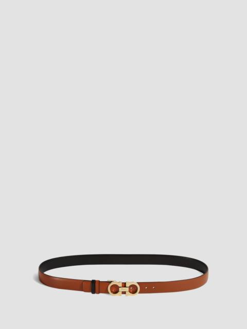 FERRAGAMO Women's Donna Gancini Reversible Leather Belt - Sella Nero