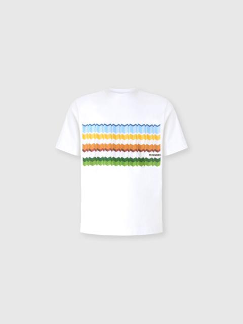 Missoni Cotton crewneck T-shirt with print and logo