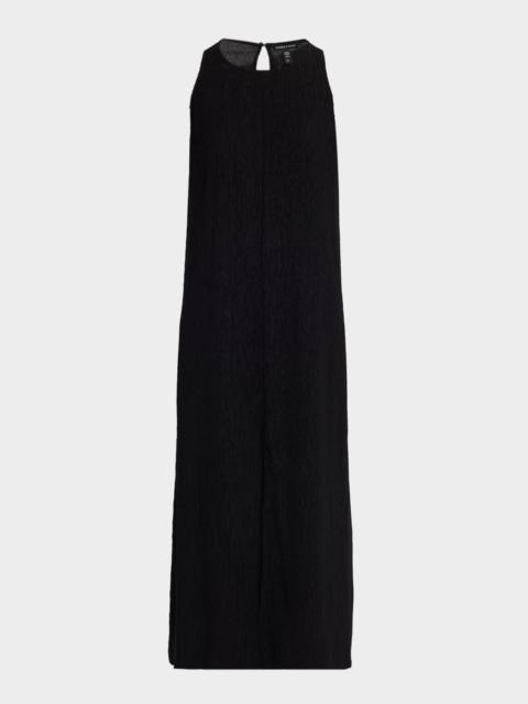EILEEN FISHER Sleeveless Crinkled Maxi Shift Dress