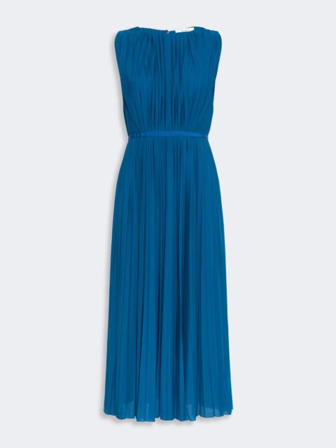 Max Mara LAGHI Pleated jersey dress - NAVY
