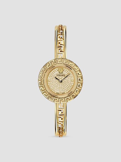 VERSACE Women's Greca Goldtone Stainless Steel, 0.39 TCW Diamond & Leather 3-Piece Watch Set/28MM - Yellow G