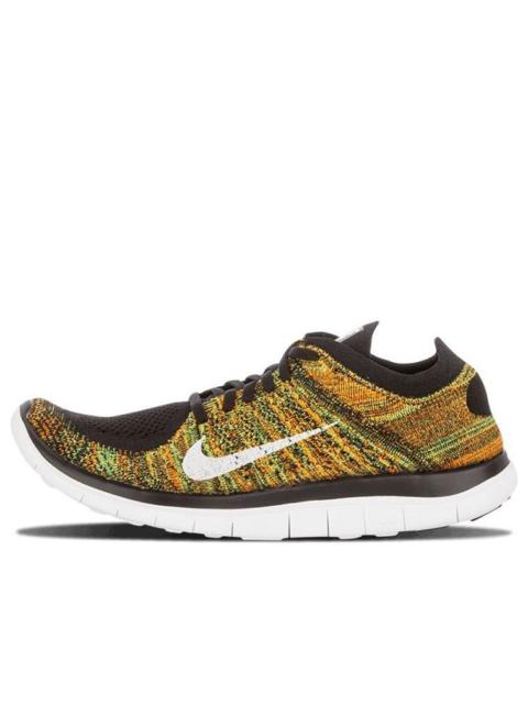 Nike Free 4.0 Flyknit 'Black Green Orange' 631053-006