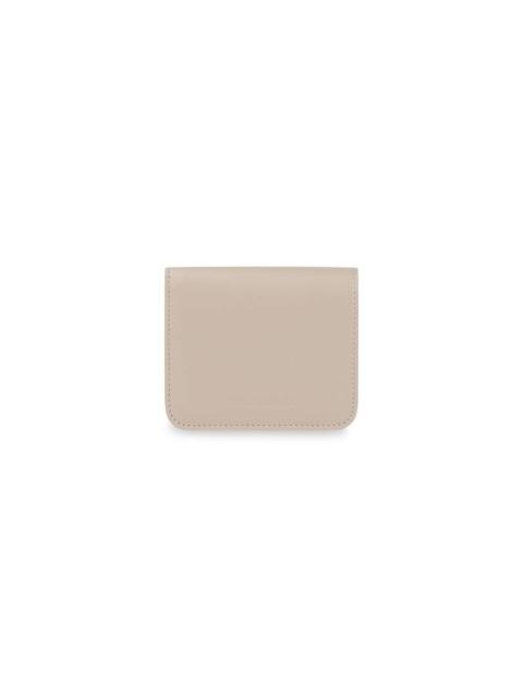 BALENCIAGA Essential Flap Coin And Card Holder in Beige
