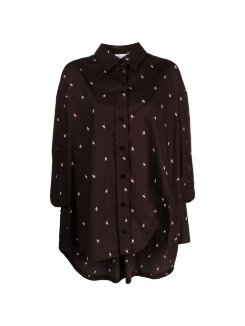 Diana logo-print cotton shirt