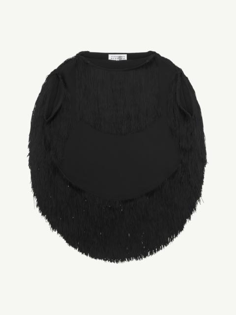 MM6 Maison Margiela Fringed crewneck