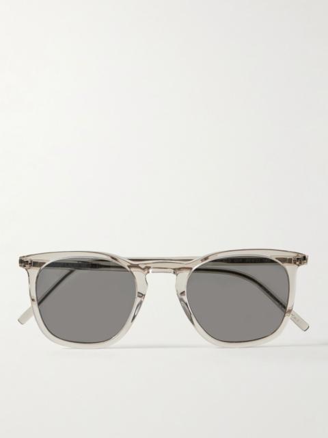SAINT LAURENT D-Frame Recycled-Acetate Sunglasses Gray