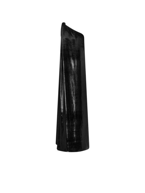 TOM FORD SILK BLEND VELVET LAME' ONE SHOULDER EVENING DRESS