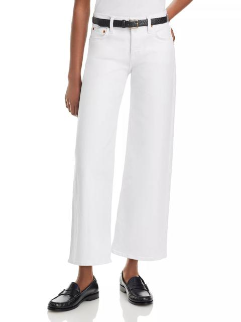 RE/DONE Mid Rise Crop Wide Leg Jeans in White