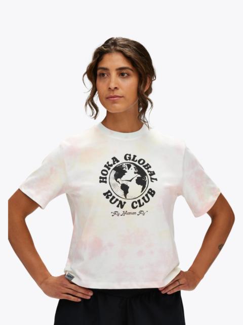 HOKA Women's Graphic SS Tee Shirt in Multi/Dye