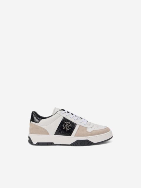 Roberto Cavalli croc-effect monogram sneakers
