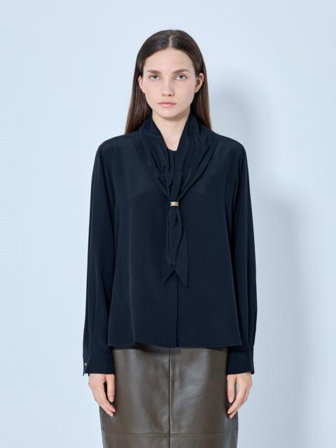 Max Mara Silk Tie-Neck Blouse