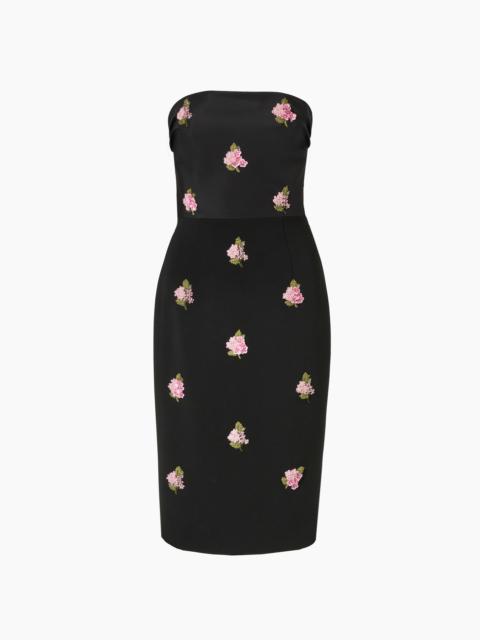 CAROLINA HERRERA Floral-Embroidered Strapless Dress