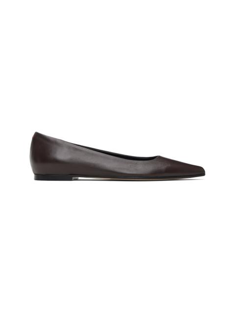 Aeyde Brown Cassy Pointed-Toe Ballerina Flats