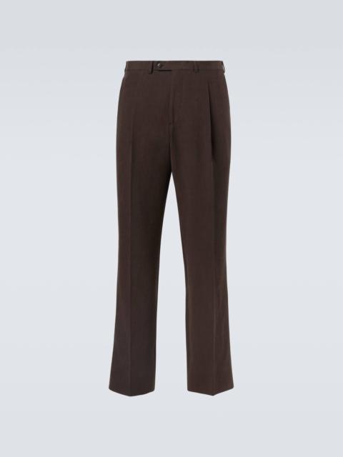 SAMAN AMEL Amo linen canvas suit pants
