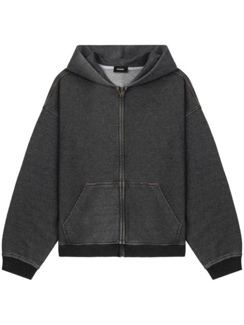 We11done zip-up denim hoodie