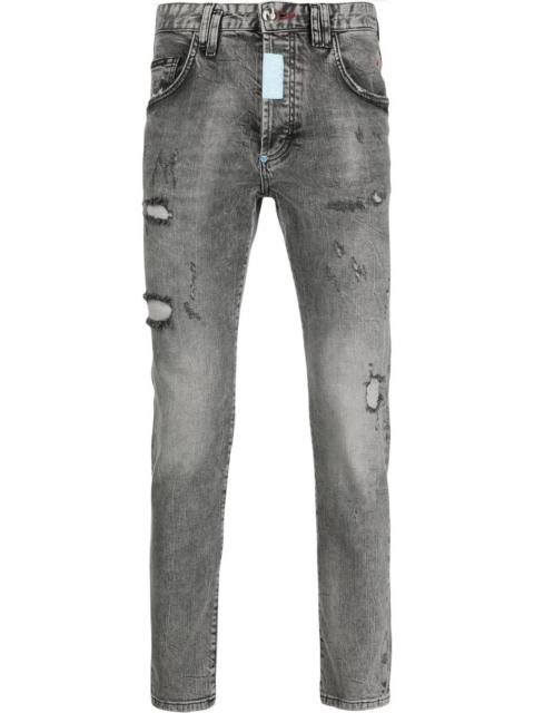 PHILIPP PLEIN distressed skinny-cut jeans