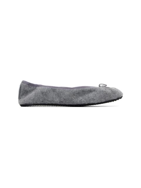 gimaguas Gray Bailarina Felt Ballerina Flats