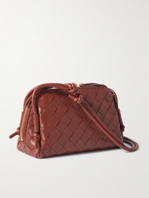 Bottega Veneta Concert Pouch Intrecciato Leather Shoulder Bag