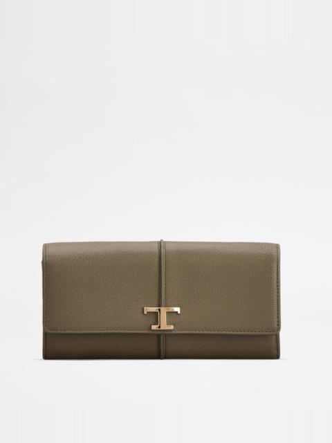 Tod's T TIMELESS WALLET IN LEATHER