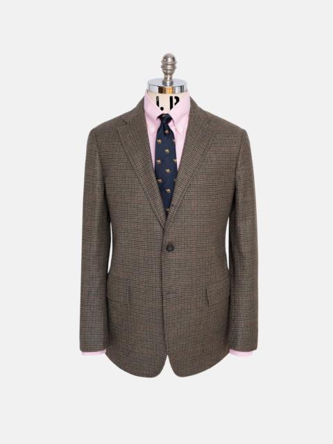 J. PRESS MADE-IN-USA OLIVE CHECK WITH WINDOWPANE SPORT COAT