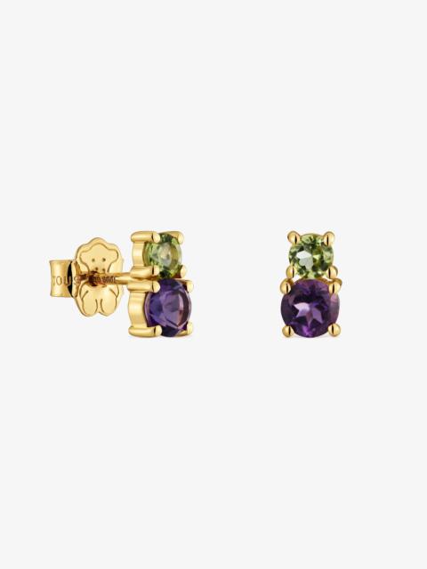 TOUS 18kt gold, peridot and amethyst Earrings TOUS Ivette