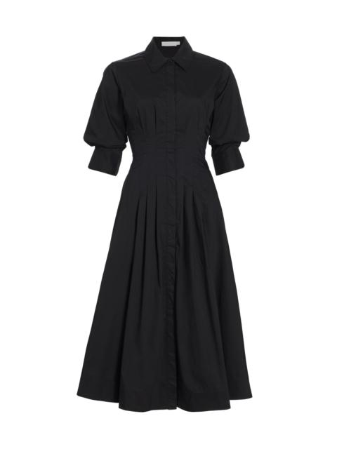 SIMKHAI Women's Jazz Pintuck Poplin Midi-Dress - Black