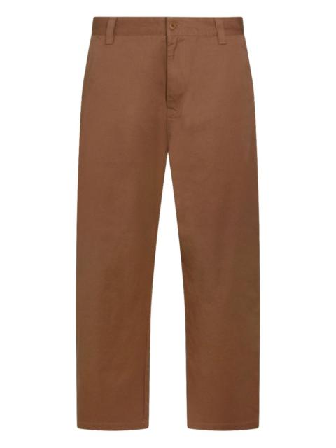 buttoned logo-patch trousers