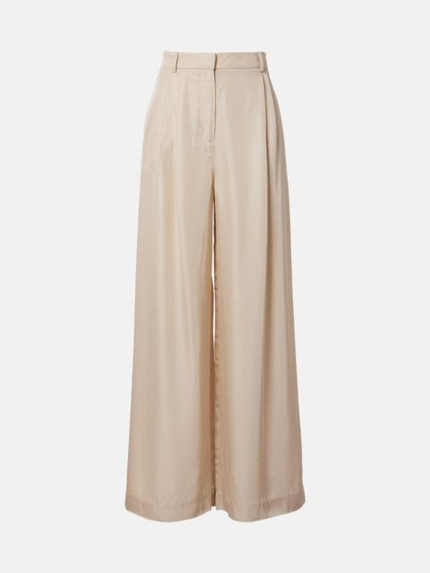 The Frankie Shop Marfa pleated twill wide-leg pants
