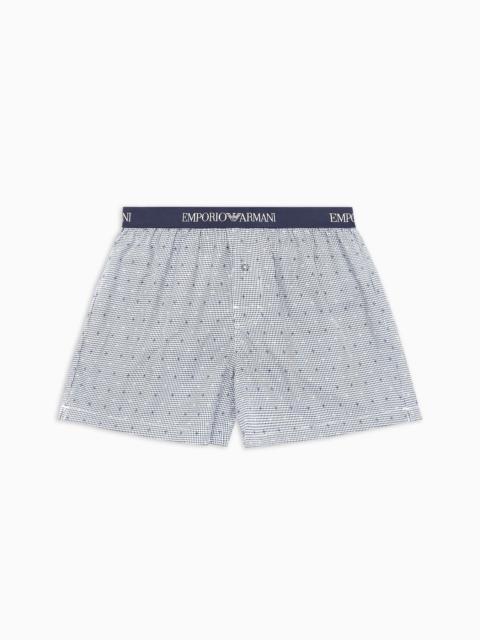 EMPORIO ARMANI Jacquard boxers with all-over pattern