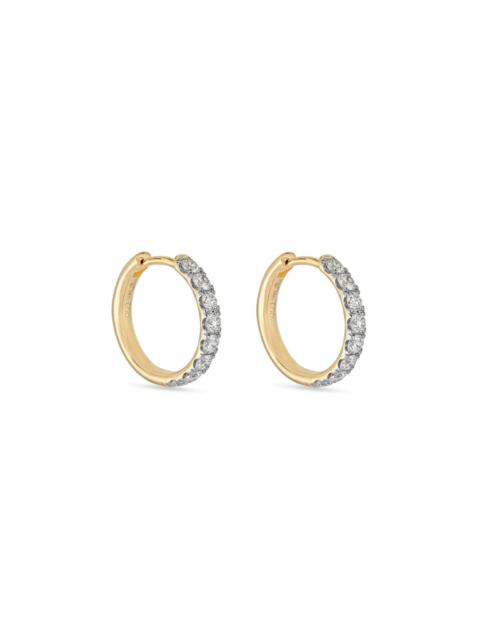 STONE AND STRAND LAB-Created Bold Second Hole Hoops