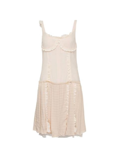 OPEN YY Flapper ruffled pleated mini dress