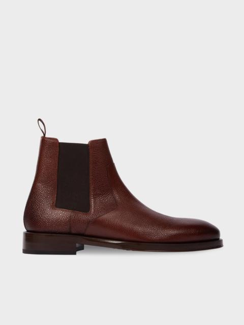 Brown Grain Leather 'Lawson' Boots