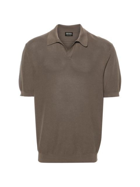 ZEGNA knitted cotton polo shirt