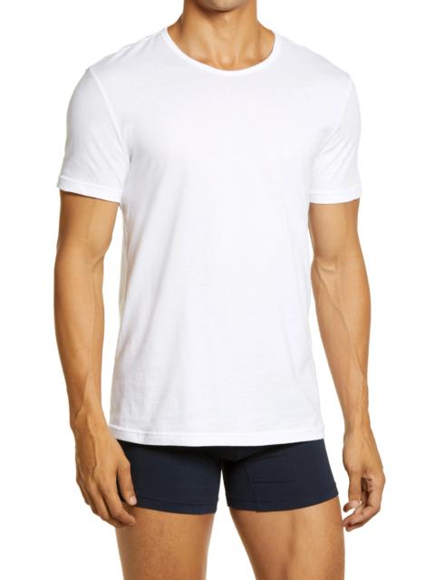 Men's 3-Pack Cotton Crewneck T-Shirts in White/White/White