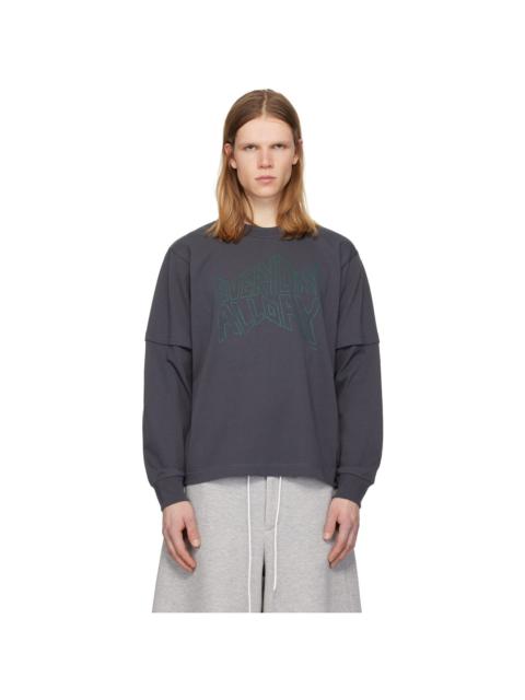 sacai Gray 'geoff sacai' Print L/S T-shirt