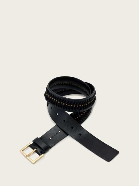 ALLSAINTS NORA LEATHER STUDDED BELT