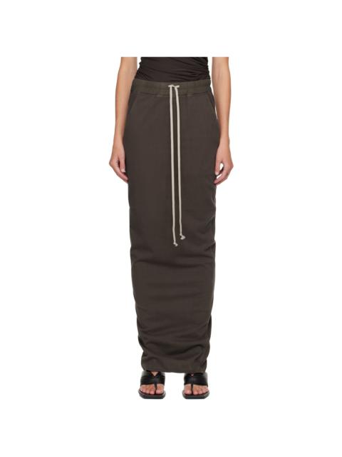 Rick Owens DRKSHDW Gray Concordians Pull On Pillar Maxi Skirt