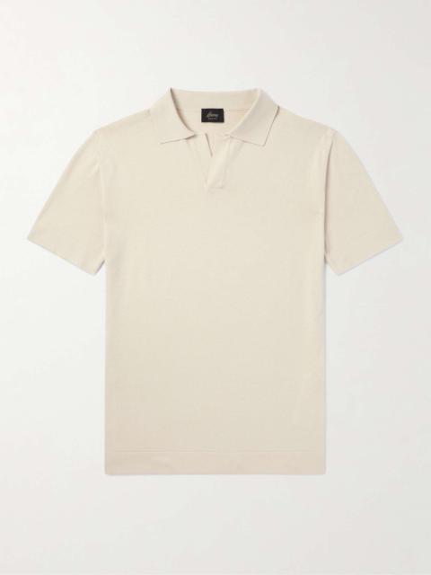 Brioni Cotton and Silk-Blend Polo Shirt