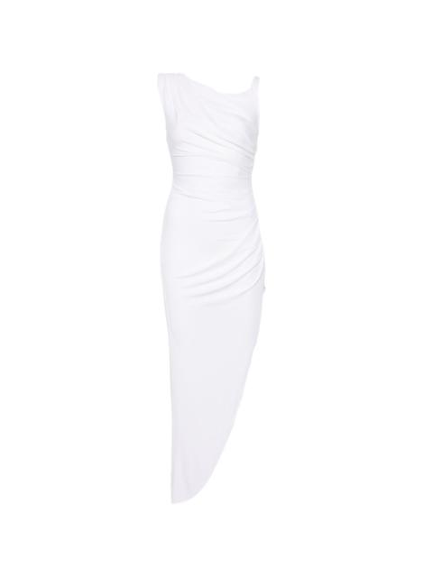 ELISABETTA FRANCHI asymmetric draped midi dress