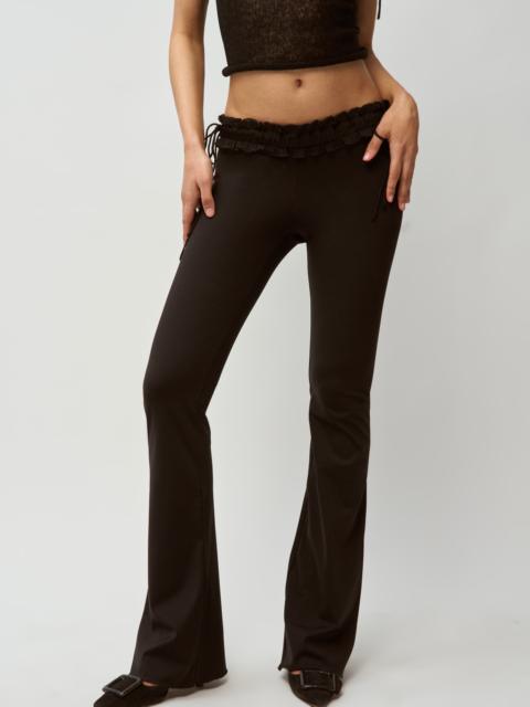GUIZIO RUCHED SIDE TIE STRETCH PANT