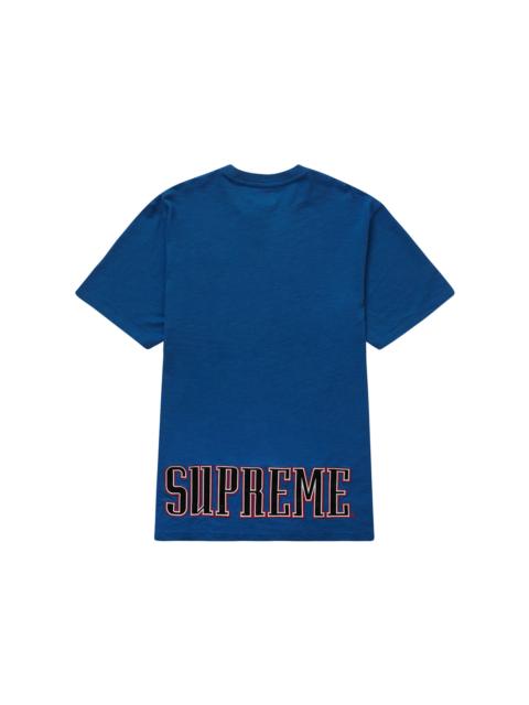 Supreme Contrast Appliqué S/S Top Light Blue