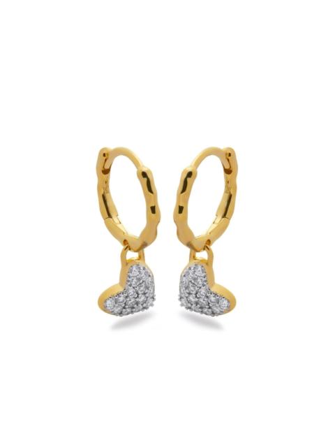 MONICA VINADER heart-pendant hoop earrings