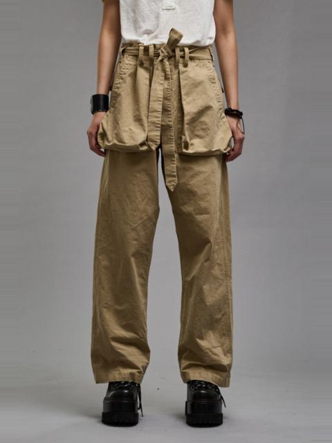 R13 BELTED UTILITY PANT - KHAKI RIPSTOP