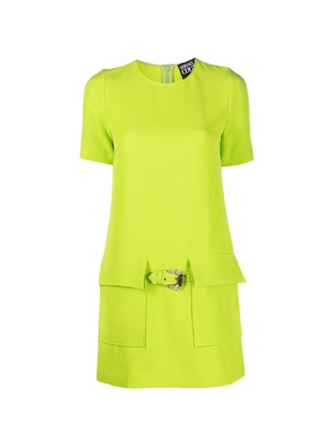 belted short-sleeve minidress