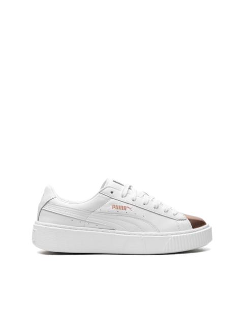 Basket flatform leather sneakers