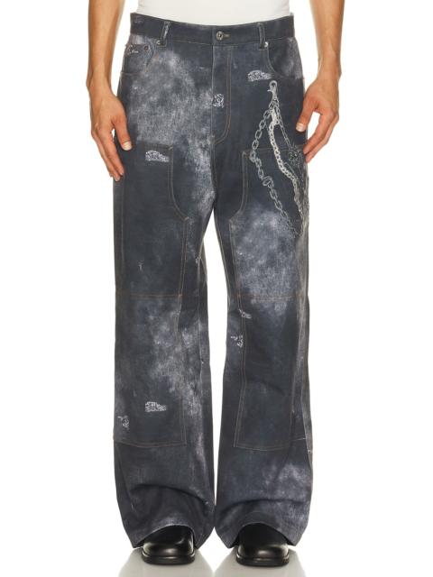 We11done Trompe LOeil Denim Carpenter Pants