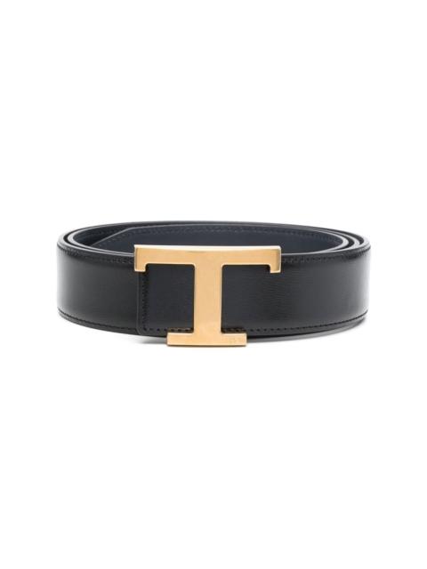 Tod's logo-buckle leather belt