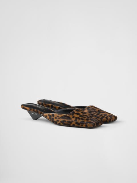 Prada Printed leather slides