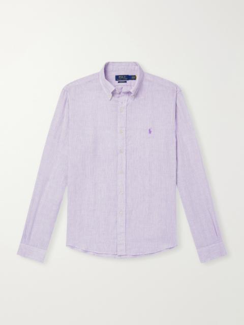 Polo Ralph Lauren Logo-Embroidered Striped Linen Shirt