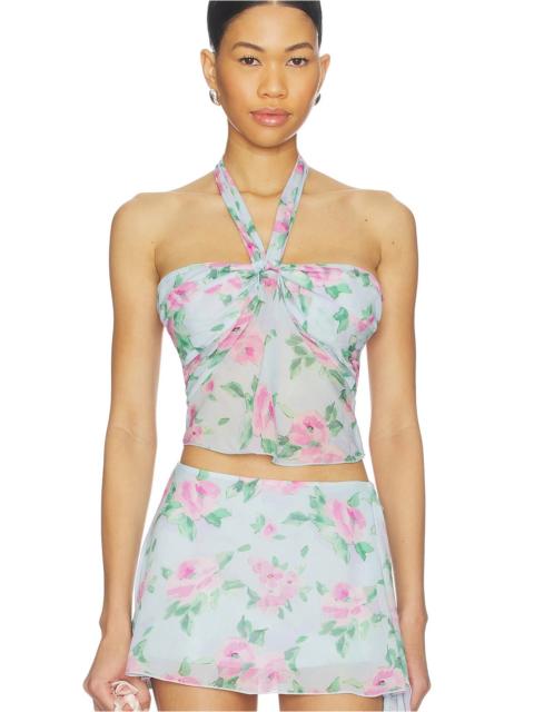 Frankies Bikinis Maribel Chiffon Halter Top